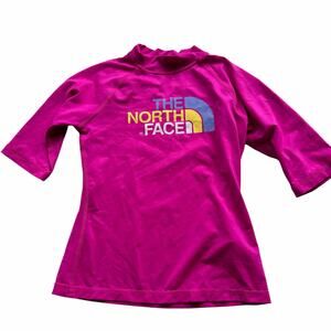 The North Face Pink Rashguard Girls Small 7/8